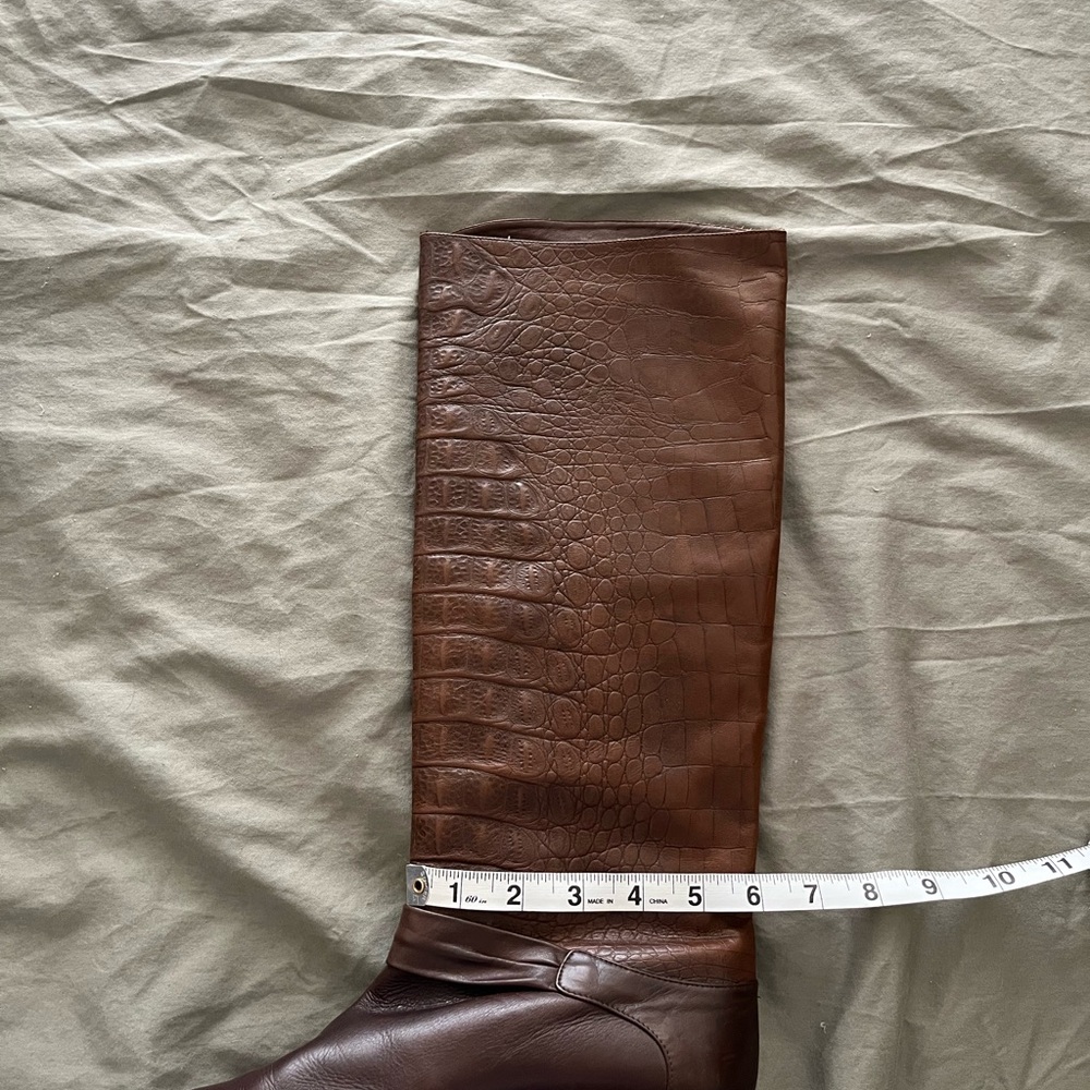 Italian Leather Knee High Boots - Picture 2 of 3